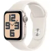 Apple Watch Series SE 2024 40mm Starlight Aluminum Case with Starlight Sport Band S/M