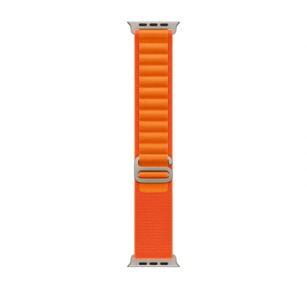 Apple Watch Series Ultra 49mm Titanium Case with Orange Alpine Loop M