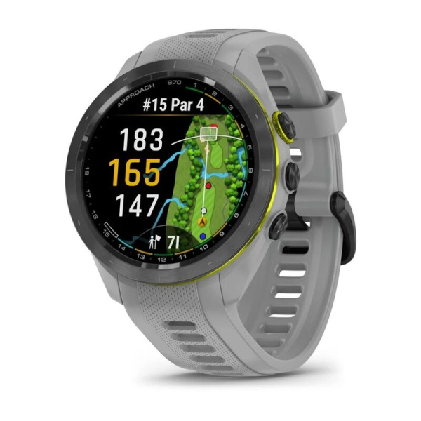 Часы Garmin APPROACH S70 42mm Black Ceramic Bezel with Powder Gray Silicone Band