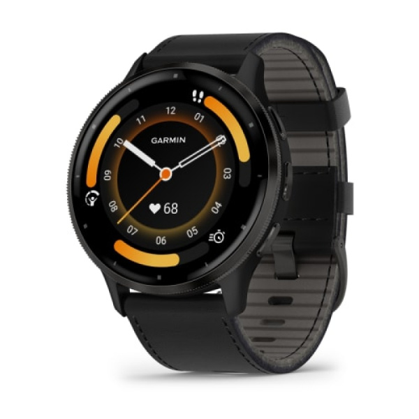 Часы Garmin VENU 3 Slate includes Leather Band
