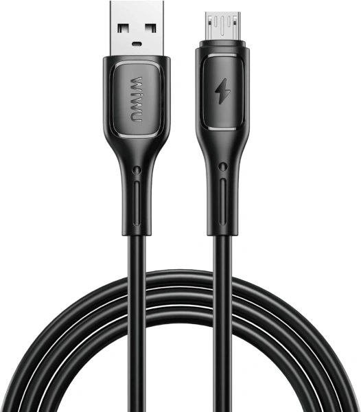 Кабель WIWU Starlink USB-A to Micro+USB-C+iP Cable (Black)