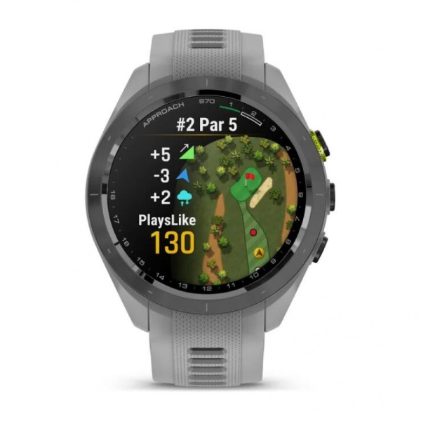 Часы Garmin APPROACH S70 42mm Black Ceramic Bezel with Powder Gray Silicone Band