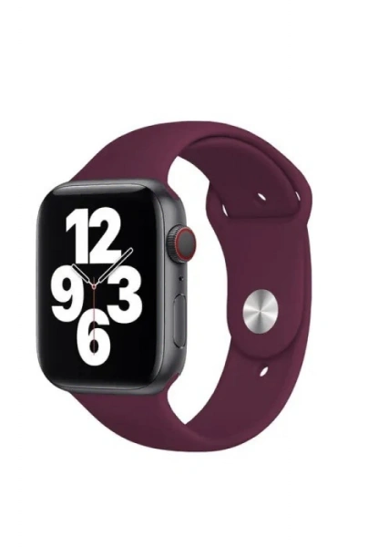 Ремешок силиконовый «vlp» Silicone Band для Apple Watch 42/44 мм, марсала