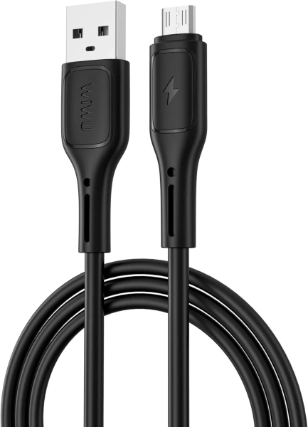 Кабель WIWU Starlink USB-A to Micro+USB-C+iP Cable (Black)