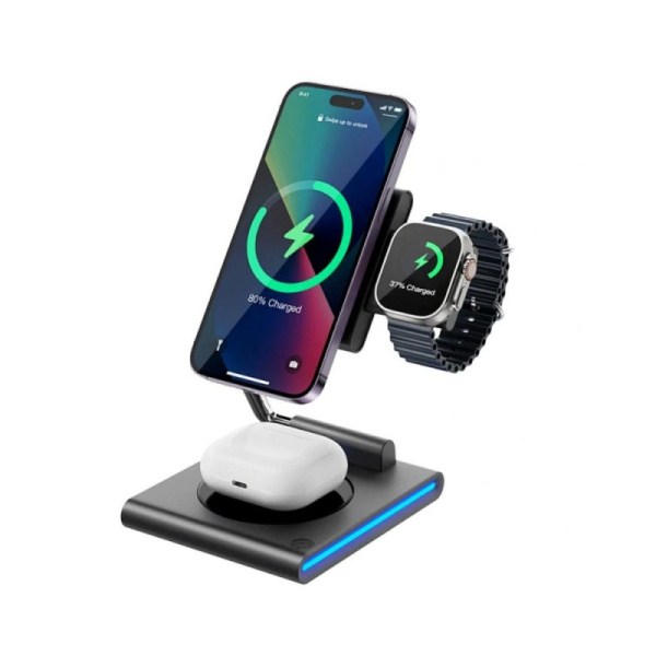 Беспроводное зарядное устройство WIWU Geek 3 in 1