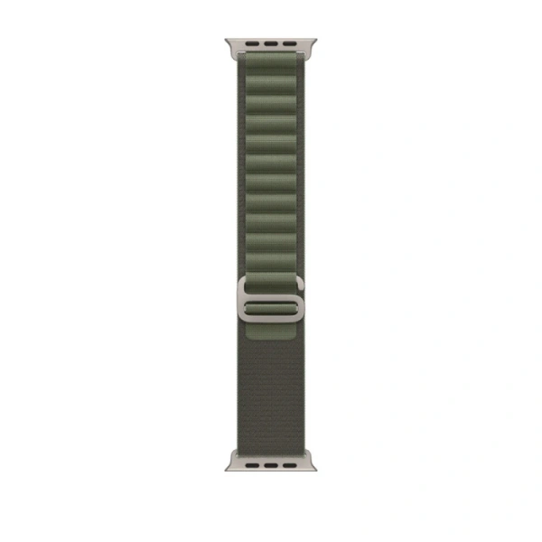 Apple Watch Series Ultra 49mm Titanium Case with Green Alpine Loop S