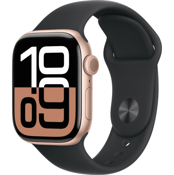 Apple Watch Series 10 46mm Aluminum Rose Gold Case Ink Sport Loop