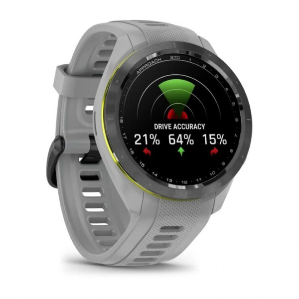 Часы Garmin APPROACH S70 42mm Black Ceramic Bezel with Powder Gray Silicone Band