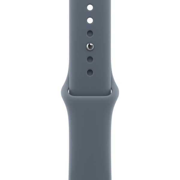 Apple Watch Series 11 46mm Aluminum Jet Black Case Anchor Blue Sport Band S/M