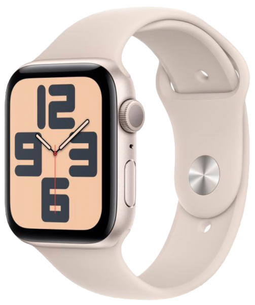 Apple Watch Series SE 2023 44mm Starlight Aluminum Case with Starlight Sand Sport Band